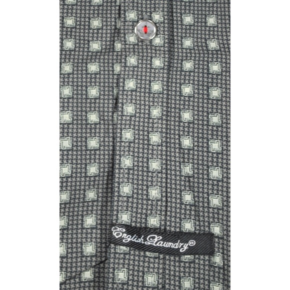 English Laundry Grey Patterned Long Sleeve Shirt - Picture 6 of 7